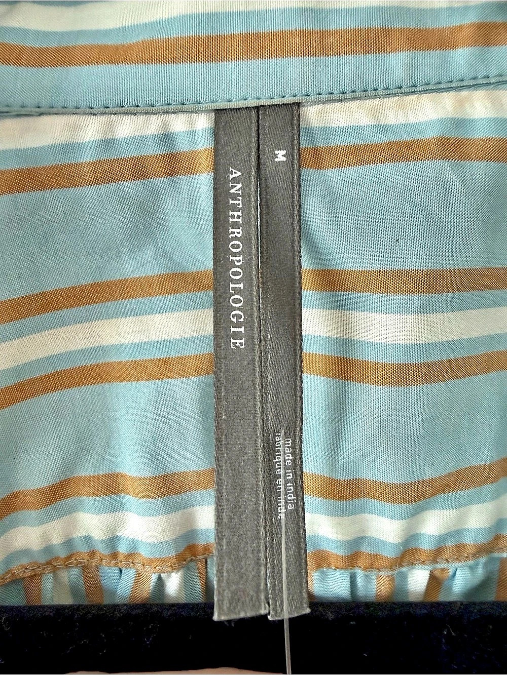 Anthropologie Striped High Low A-Line Mini Shirt Dress M NWT - Picture 13 of 16